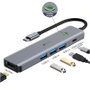 Leotec Docking Station 5 en 1 LEDS05 Gris